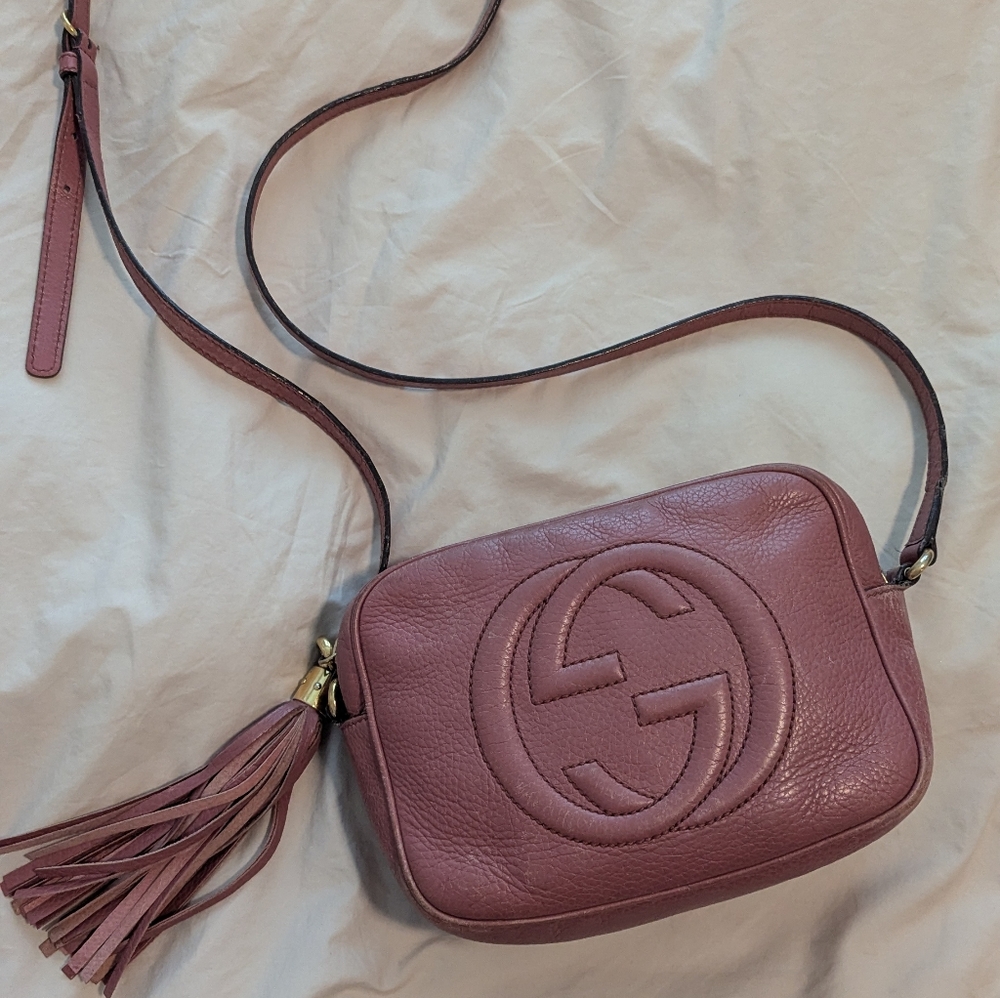 Gucci Pink Crossbody Bag with Iconic GG Logo
